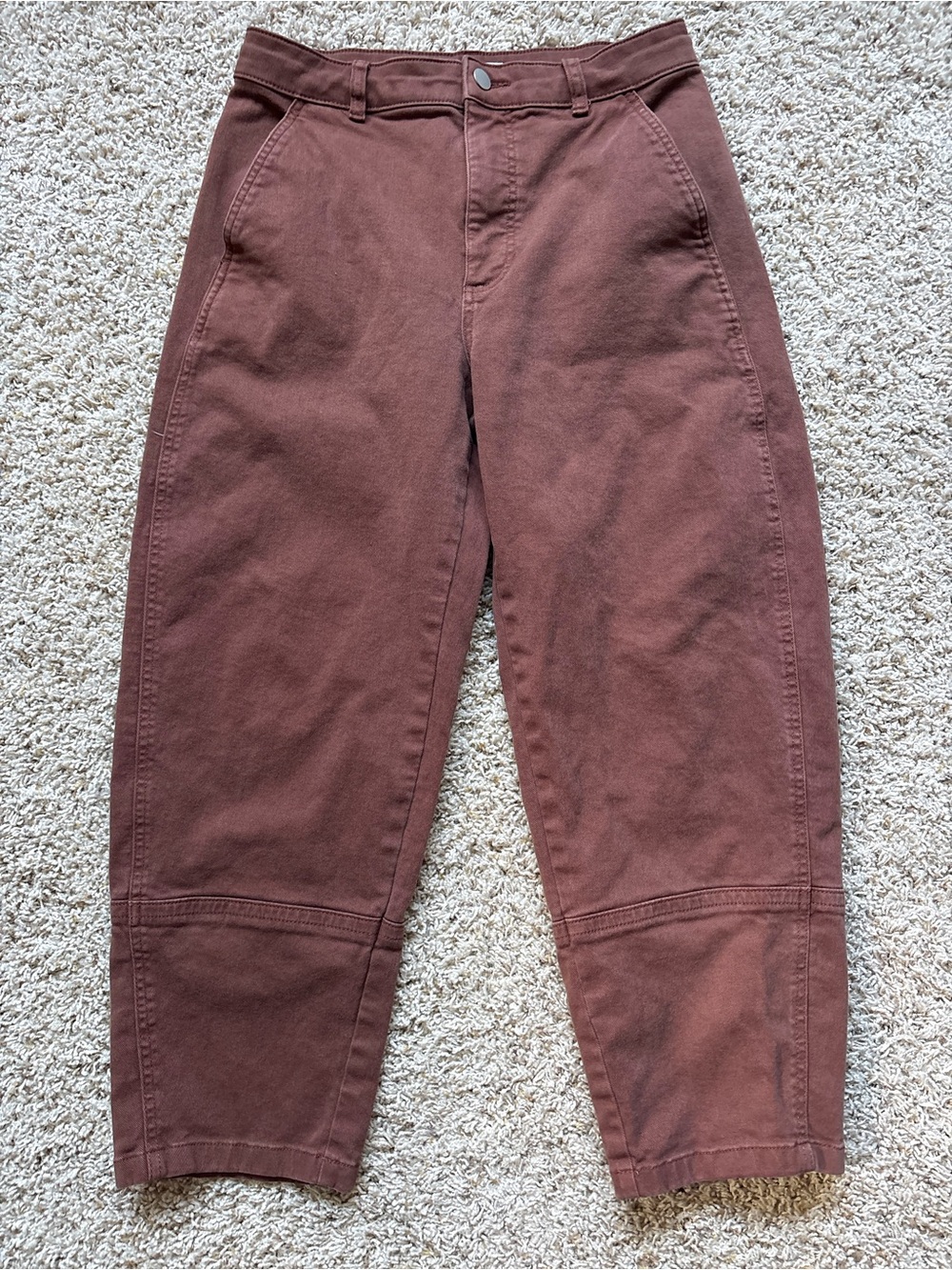 Everlane Utility Barrel Pant Sz 10R Rosewood
